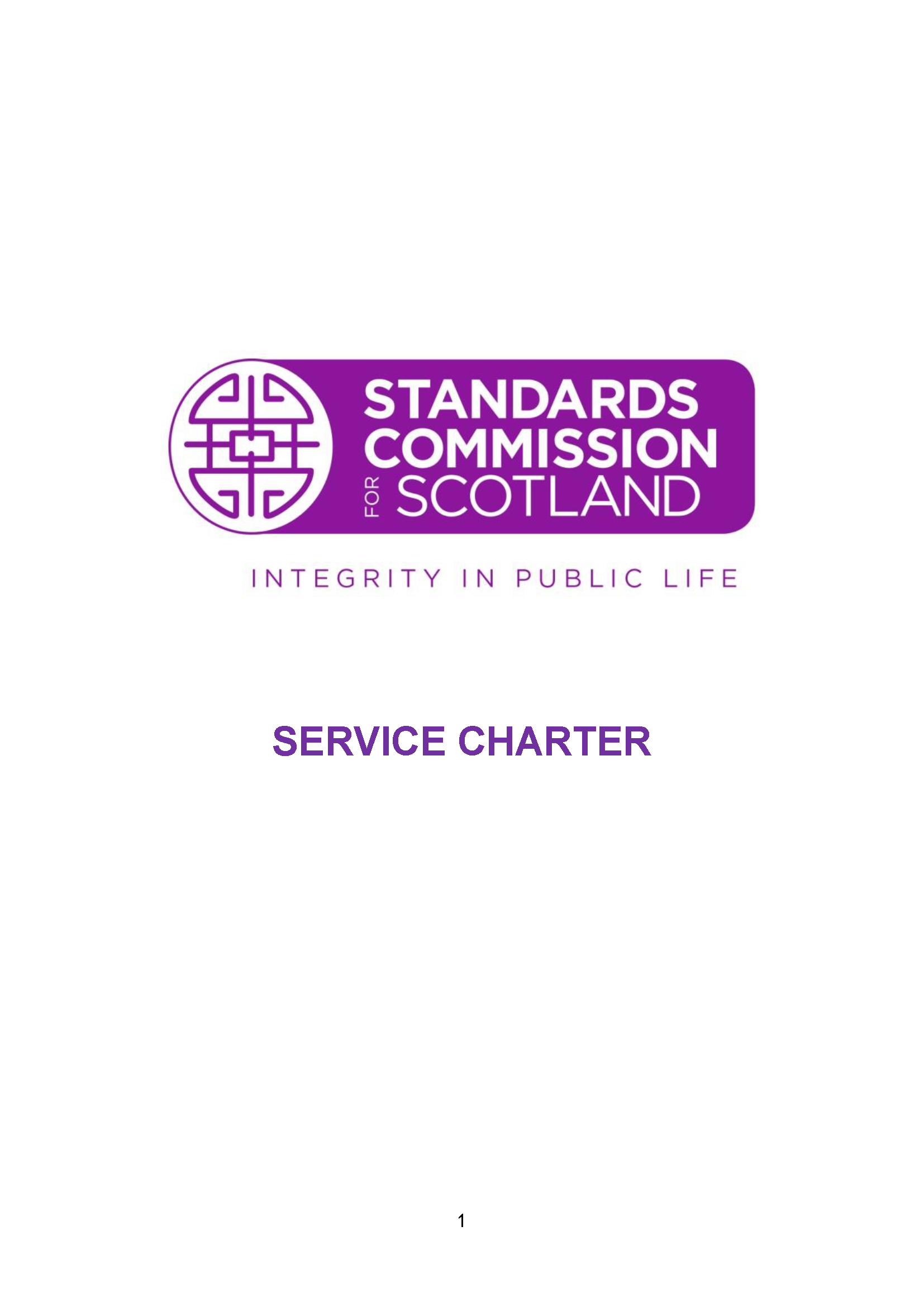 Standards Commission Service Charter